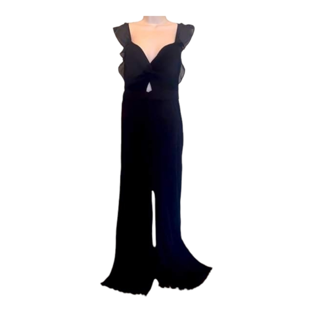 😍ASTR! Golden Hour Wide leg jumpsuit black size Small NWT - Picture 3 of 5